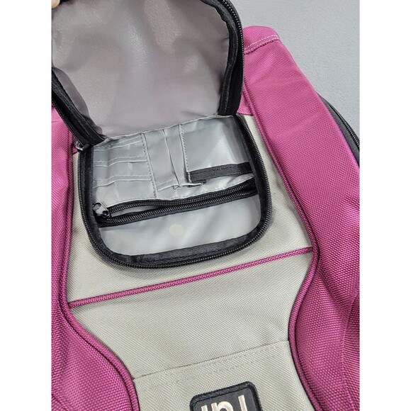 Ful Backpack Pink Gray Laptop Padded Straps School Bag Organizer Pockets - Picture 12 of 13
